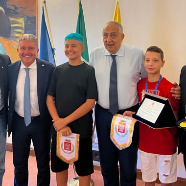 Sport. Lagalla e Anello premiano giovane campione italiano di tiro al piattello