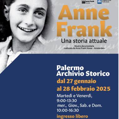 Cultura. Il prossimo 27 gennaio inaugurazione della mostra itinerante “Anne Frank, una storia attuale” all'Archivio storico comunale