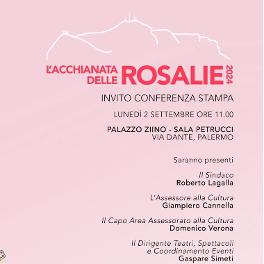 Acchianata delle Rosalie. Lunedì presentazione a Palazzo Ziino